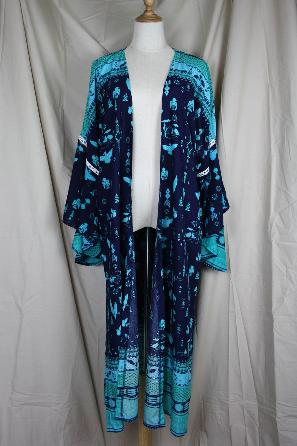 Dream Weaver Kimono - Arizona Teal - The Bohemian Corner