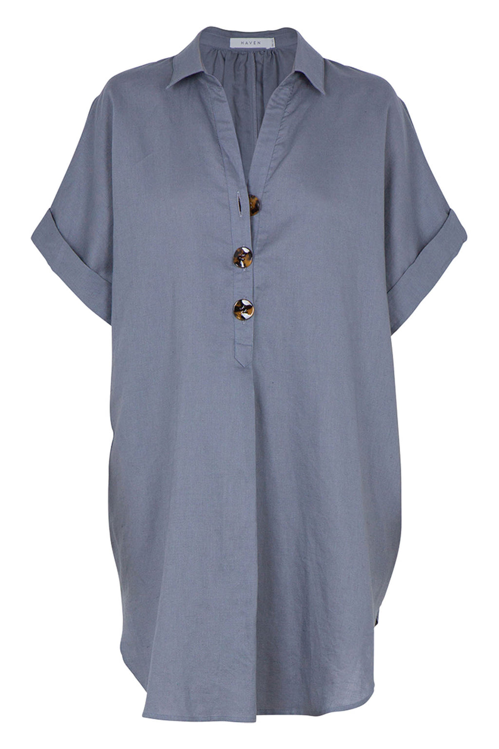 Puglia Shirt Dress - Shale - The Bohemian Corner