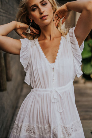Summer Breeze Maxi Dress - White - The Bohemian Corner