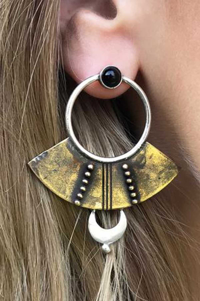 Orbit Earrings - Onyx - The Bohemian Corner